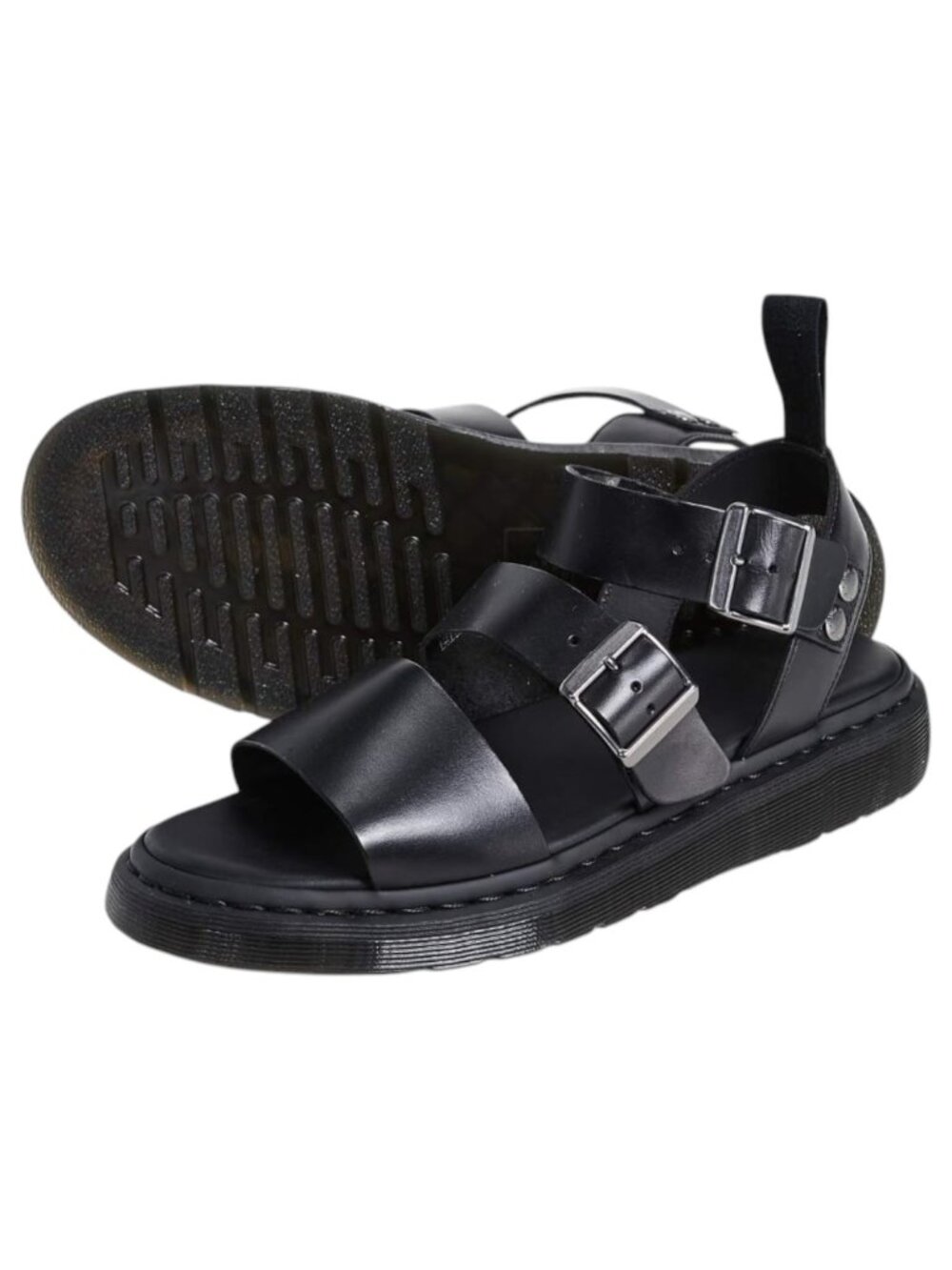 Dr. Martens Gryphon Mens Gladiator Sandals Size 13 Black Leather Strappy Riveted